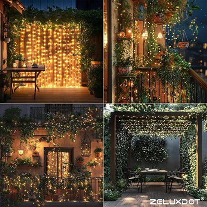 660FT 2000LEDs Fairy Lights Plug in,Green Wire,Warm White | Waterproof Led String Lights,8 Modes Remote Twinkle Light for Outdoor Indoor Christmas Wedding Birthday Garden Decorations