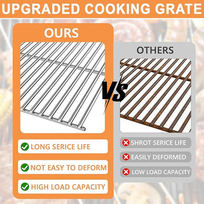 7638 7639 Grill Grates for Weber Spirit 2 Grill Parts GS4 Spirit II/I 300 SER,Spirit 700,Webber Spirit 400(2025 Y) Replacement for Weber Genesis Gold/Silver B/C, 7856 7860, Stainless Steel Accessories