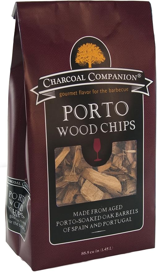 Charcoal Companion CC6061 Port Soaked Wood Chips, 88.5 Cubic Inch