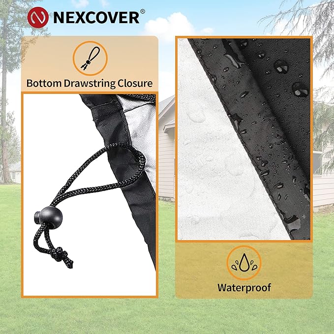 NEXCOVER Gas Grill Cover- 65" Waterproof BBQ Cover, UV Resistant Barbecue Cover, Easy On & Off, Fade Resistant & Dustproof Barbeque Smoker Cover for Brinkmann Char-Broil Weber Nexgrill and More.