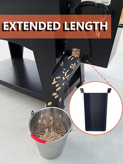 Magnetic Pellet Cleanout Chute for Smoker - Efficient Pellet Grill Helper Slide for Cleaner Smoker Hopper - Great Accessories for Traeger Pellets, Pit Boss Pellets Transfer to Storage Containers