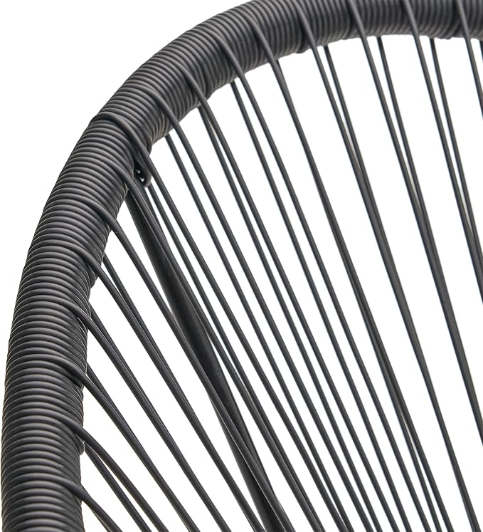 Christopher Knight Home Outdoor Hammock Weave Chair with Steel Frame (Set of 4) - Black Finish