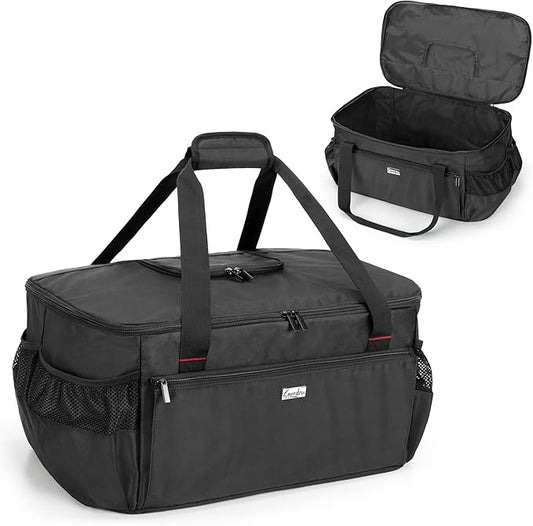 samdew Outdoor Grill Cover Compatible with Weber 121020 Go-Anywhere Charcoal Grill, Portable Grill Storage Carry Bag Compatible with Weber 1141001 Go-Anywhere Gas Grill, Bag Only (Patented Design)