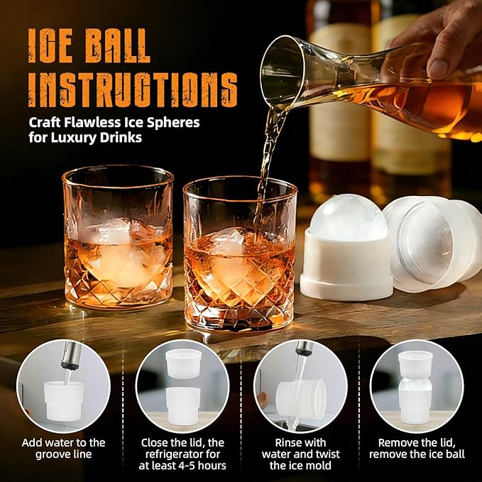 Birthday Gifts for Men Whiskey Smoker Kit Bourbon Cocktail with Torch-6 Flavors Wood Chips for Old Fashioned Drinks,House Warming,Unique for Men Him,Husband,Dad,Boyfriend(No Butane)