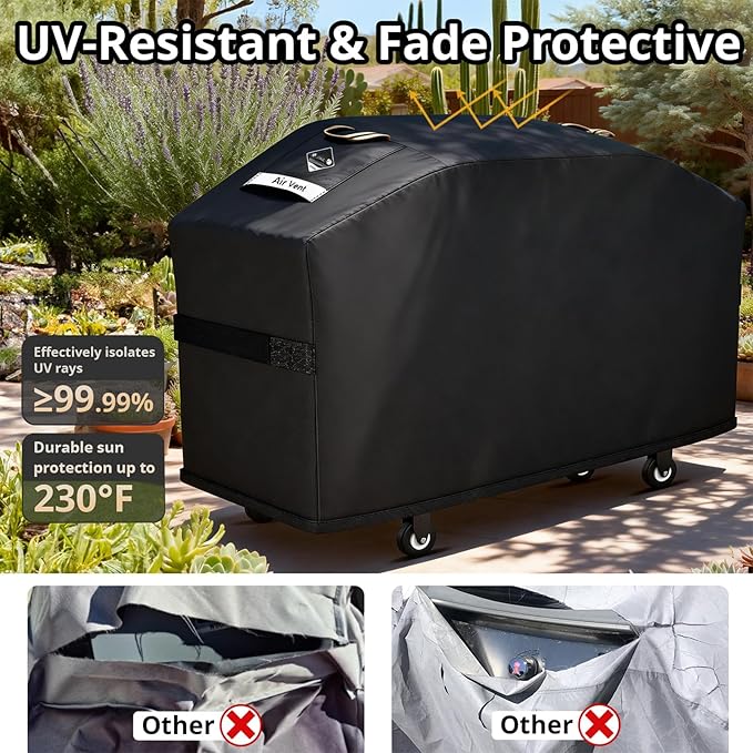 KINGLY Griddle Cover for Blackstone 36" Griddle with Hood[2026 Upgraded 1000D Heavy Duty] Rip-Proof Material,Waterproof UV & Fade Resistant,Flat Top Gas Grill Cover with Adjustable Strap and Air Vent