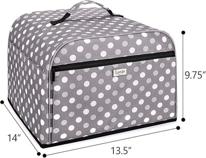 Luxja Dust Cover Compatible with Ninja Foodi Grill (AG301, AG302, AG400), Cover with Storage Pockets, Gray Dots