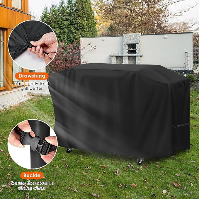 Grill Cover for Gas Griddle, 77inch Outdoor Grill Cover Waterproof for Flat Top BBQ Grills and Smoker Grills-77 L x 33" W x 50" H