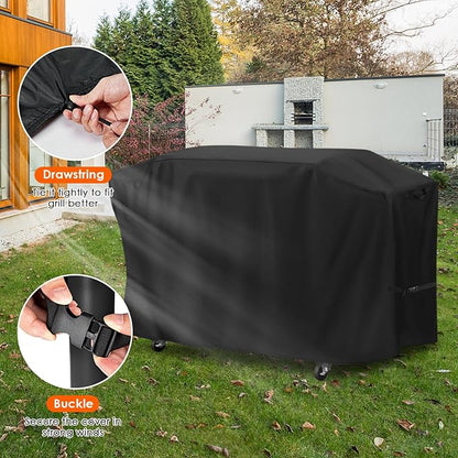 Grill Cover for Gas Griddle, 77inch Outdoor Grill Cover Waterproof for Flat Top BBQ Grills and Smoker Grills-77 L x 33" W x 50" H