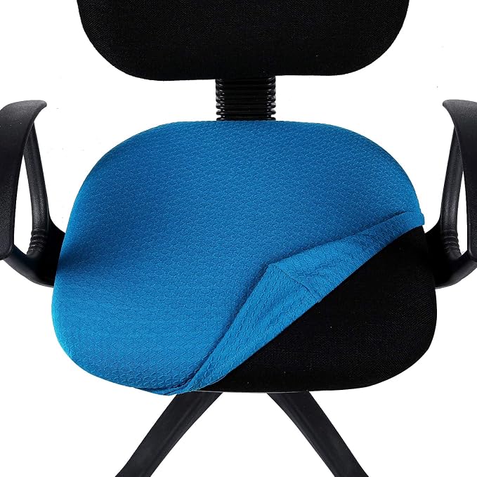 Smiry Office Computer Chair Seat Covers for Desk, Anti-dust Protector | Stretch Jacquard Removable Washable Desk Chair Seat Cushion Protectors, Ocean