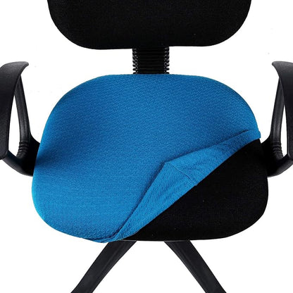 Smiry Office Computer Chair Seat Covers for Desk, Anti-dust Protector | Stretch Jacquard Removable Washable Desk Chair Seat Cushion Protectors, Ocean