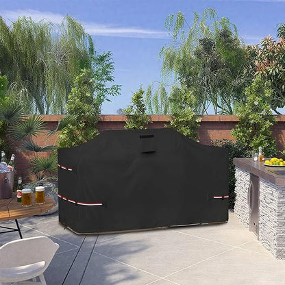 Bitubi 86 Inch Island Grill Cover - 600D Heavy Duty Waterproof All Weather Protection Extra Large Grill Cover,Black