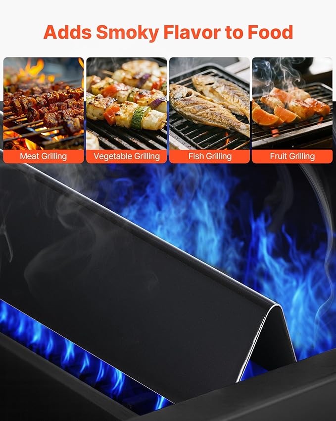 VEVOR Flavorizer Bars, 15 inch Grill Replacement Part, for Weber Spirit I & II 300 Series Grills, Including Spirit E-310, ll S-310, ll E-320, Porcelain-enameled Steel Thicker Heat Plate, 5 Pack