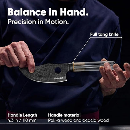 Matsato Osuren Chef Knife 6.3 Inch – Japanese Stainless Steel Kitchen Knife, Professional Chef’s Knife for Cooking, Meat Cutting Knife, Chopping Knife, Sharp Kitchen Knives for Cooking & Food Prep