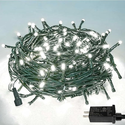 Extendable Christmas String Lights Indoor Outdoor 75.8FT 200 LED Cool White