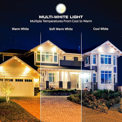 Monster Smart Permanent Outdoor Lights, 100ft, 72 LED Eaves Lights, RGB+IC+WW, Weather & Water Resistant, App & Voice Control, Compatible with Alexa and Google, for Patios, Gardens & Year-Round Use