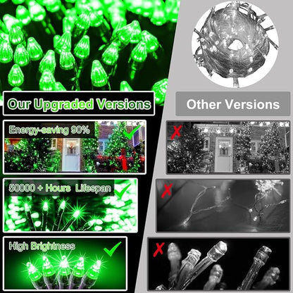 1500 LED 470FT Christmas String Lights Outdoor, 12 Pro Modes with Timer | with Memory & Brightness, Plug in Waterproof Dark Green Wire Twinkle Light for Xmas Yard Tree Wedding Party Decor (Green)