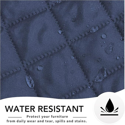 Easy-Going Reversible Couch Cover, Chaise Lounge, Dark Blue/Dark Blue | Machine Washable Slipcover For Dogs, Water Resistant Furniture Mat For Living Room, Non-Slip Sofa Cover, Pet Friendly