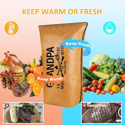 Gifts for Grandpa, Christmas Grandpa Gifts from Grandkids BBQ Blanket with Meat Claws, Meat Resting Bag for BBQ Smoking, Meat Shredder Claws Grill Accessories for Outdoor Grill on Birthday