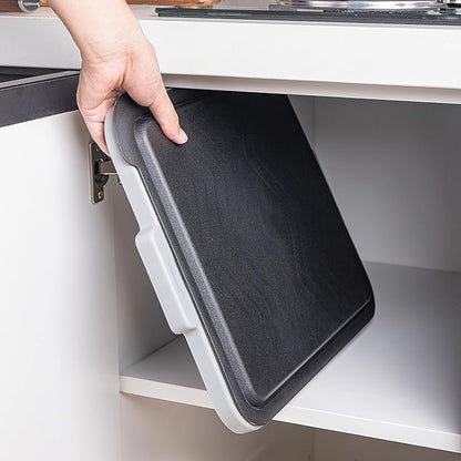 Collapsible BBQ Prep Tub with Locking Cutting Board Lid - 17.5" Meat Marinating Container & Brisket Prep Station, Space-Saving Portable Sink for Grilling, Camping & RV