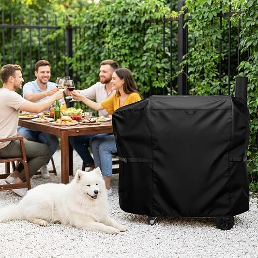 Charcoal Grills Cover for Z Grills 7002C2E Pellet Grill, Waterproof Outdoor Grill Cover BBQ Grill Cover Barbeque Grill Cover (Cover Only) - 48" L×26" W×48" H, Black