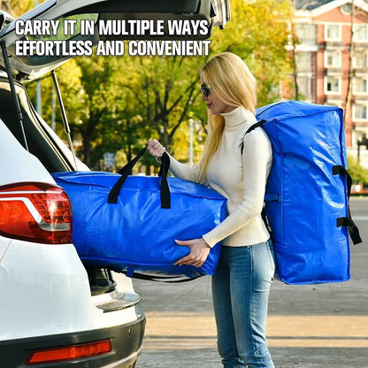 Moving Bags, Storage Totes, Extra Large Storage Bags for Moving Supplies, College Dorm Essentials, Bedroom Closet, Packing Bags with Backpack Handles Zipper Compatible with IKEA Frakta Cart（12 Pack） | 12 Pack Extra Large Storage Bags Totes Moving Boxes...