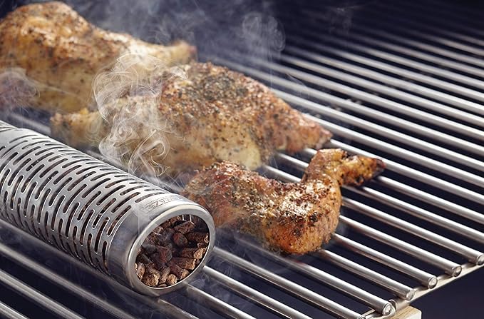 A-MAZE-N AMNTS12 Oval Pellet Tube Smoker, Hot or Cold Smoking, 12 Inch, Stainless