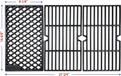 DC148 16 4/9'' Cast Iron Cooking Grates for Dynaglo DGH450CRP DGH450CRP-D 4 Burner, DGH474CRP DGH485CRP DGB494SPB, for Kenmore 146.16132110 146.23678310 Backyard BY13-101-001-12 Grill