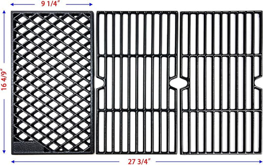 DC148 16 4/9'' Cast Iron Cooking Grates for Dynaglo DGH450CRP DGH450CRP-D 4 Burner, DGH474CRP DGH485CRP DGB494SPB, for Kenmore 146.16132110 146.23678310 Backyard BY13-101-001-12 Grill
