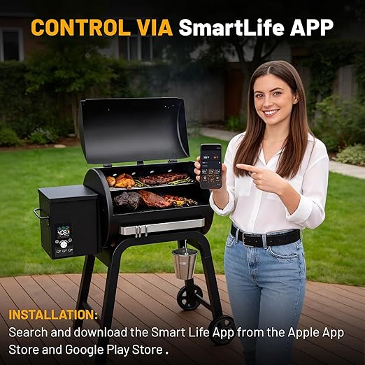 WiFi PID Upgraded Digital Thermostat Controller Board Replacement with APP Smart Control Bluetooth Function Compatiable for Pit Boss Pellet Grills