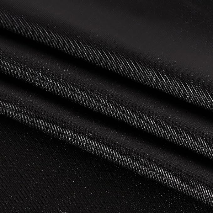 sancua 100% Waterproof Vinyl Tablecloth Table Cloth 60 Inch Round, Black | Oil Spill Proof, PVC Material, Wipe Clean Table Cover for Dining Tables, Buffet Parties and Camping