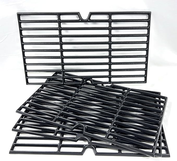 DC147 Cast Iron Cooking Grates for Kenmore PG-40611SOL 146.23678310 146.16132110 146.16153110 for Charbroil 463230512 463230112, Grill Replacement Parts for Dyna glo DGF493BNP DGF493PNP