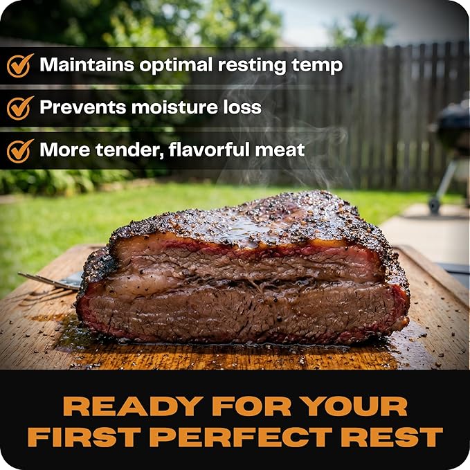 The Original BBQ Bag - Insulated BBQ Meat Resting Bag, Portable Barbecue Brisket Carry Bag with Butcher Paper, Washable Thermal Storage for Transporting Smoked Meats