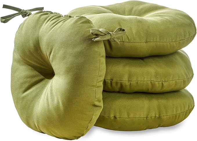 Greendale Home Fashions Juniper Outdoor 15-inch Bistro Seat Cushion, Set of 4