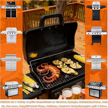 Universal Grill Heat Plates Extends from 11.75" up to 21", Stainless Steel Heat Shield, for Flame Tamer Replacement Parts for Gas BBQ(4 Pack)