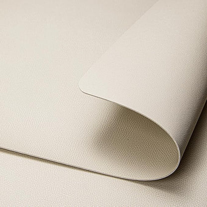 DOLOPL Placemats Set of 6-17"x11.8", Faux Leather Heat Resistant Table Placemat for Dining Table Protection, Waterproof Wipeable & Washable Kitchen Table Mats for Dining,Party,BBQ,Holiday(Beige)