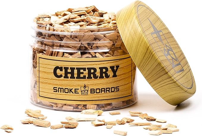 Cherry Wood Chips - 10 Ounces perfect for Cocktail Smoking Chips, smoke infuser, 10 oz. of large premium wood chips