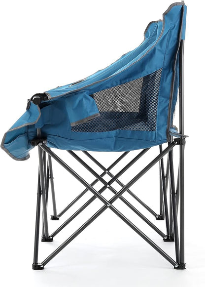 ARROWHEAD OUTDOOR Portable Folding Double Duo Camping Chair Loveseat | 2 Cup & Wine Glass Holder, Heavy-Duty Carrying Bag, Padded Seats & Armrests, Supports up to 500lbs, Beach, Tailgating, Patio