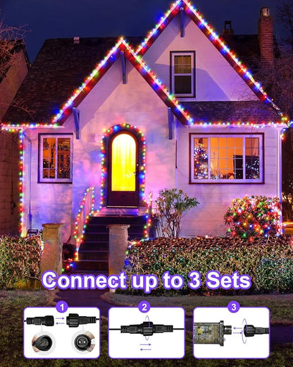 355FT Multicolor Christmas Lights Outdoor,900 LED Extra Long String Lights Waterproof Timer & Memory 8 Modes Dimmable Plug in Fairy Lights for Tree Patry Holiday Indoor Decorations