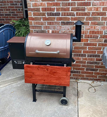 SafBbcue Pellet Grill Smoke Stack Compatible with Pit Boss, Camp Chef, Z Grills and Other Pellet Smokers Grills Chimney, Upgraded Porcelain Steel Smoke Stack Kits for Traeger Smoke Stack, Black