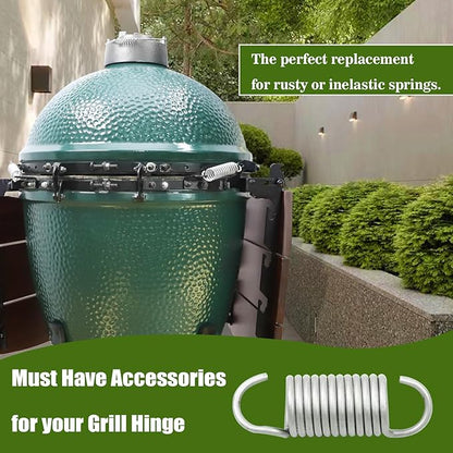 Replacement Hinge Spring for Large Big Green Egg, Set of 2 - Rust-Free, Premium Compression Spring, Perfect for Old and New Hinges, Better Lid Control