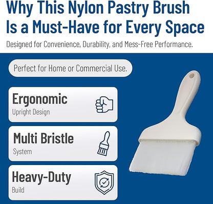 Carlisle FoodService Products 4039302 Sparta Galaxy Nylon Pastry Brush, 4", White