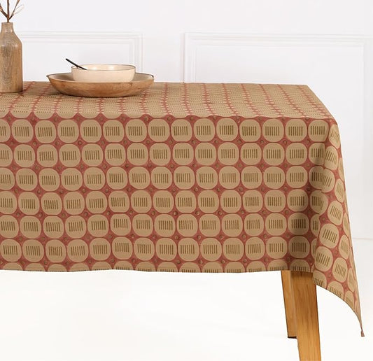 100% Cotton Hand Block Printed, Tablecloth for Kitchen, Dining, Table Cover for Parties, Chritmas, Weddings, Barbecues and Summer picnics Table Cloth