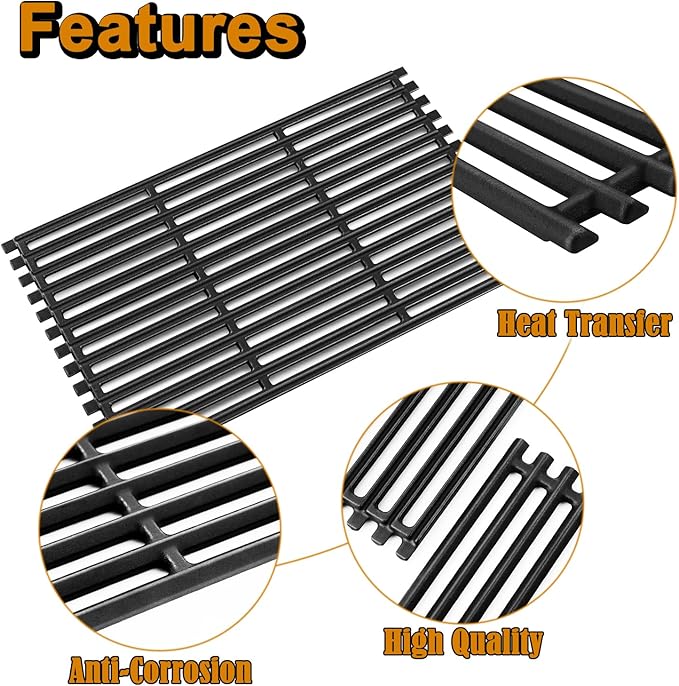 463242716 Grill Grates Replacement Parts for Charbroil Tru Infrared Grates 17 Inch 4 Burner 463436213 463439914 463439915 463436214 463436215 Nexgrill 720-0882A Members Mark 720-0830G Cooking Grates