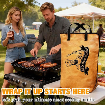 BBQ Blanket for Resting Meat - Insulated Smoked Meat Resting Bag for Brisket & Pork, Reusable BBQ Accessory, Great Gift for Men, Dad, Husband for Father’s Day, Birthday, Christmas