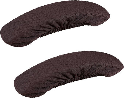 Smiry Office Computer Chair Armrest Covers, 2PCs Anti-dust Arm Rest Pad | Removable Washable Desk Chair Arm Pad Covers, Chocolate