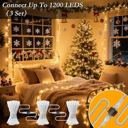 66FT 200 LED Warm White String Lights, 8 Modes Fairy Lights with Timer, IP65 Waterproof & Durable Indoor Outdoor Decor for Garden, Patio, Party