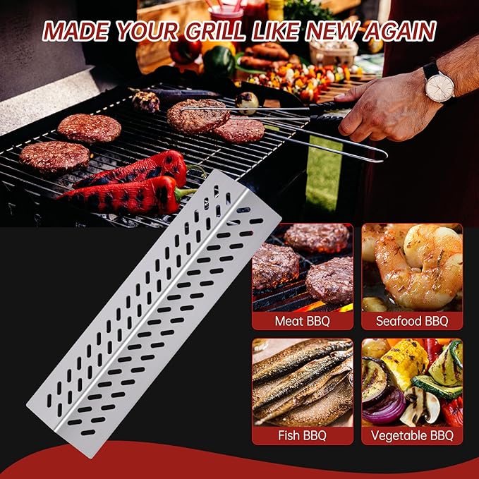 16516 16631 16520 Grill Burner for 4 Burners Bull Grill Replacement Parts Angus 47628, 47629, Steer Premium 69008, 69009, Outlaw 26038, 26039, Cal Flame G3 G4 P4, Grill Heat Plates Accessories