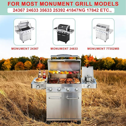 20Pcs Drip Pans Liners for Most Monument Grills 24367 13762 Accessories, Universal Aluminum Grease Tray for Monument 35633 24633 17842 25392 14633 41847NG Parts and More, Foil Liners 8.4''L x 5.8''W