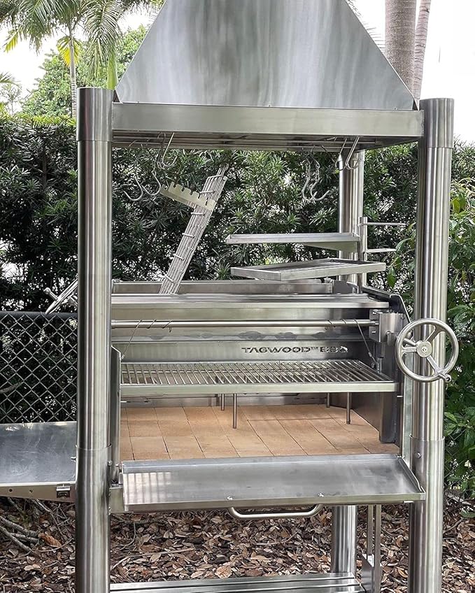 Argentine Wood Fire & Charcoal Grill all Stainless Steel | BBQ02SS
