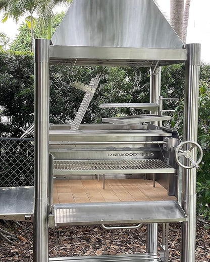 Argentine Wood Fire & Charcoal Grill all Stainless Steel | BBQ02SS